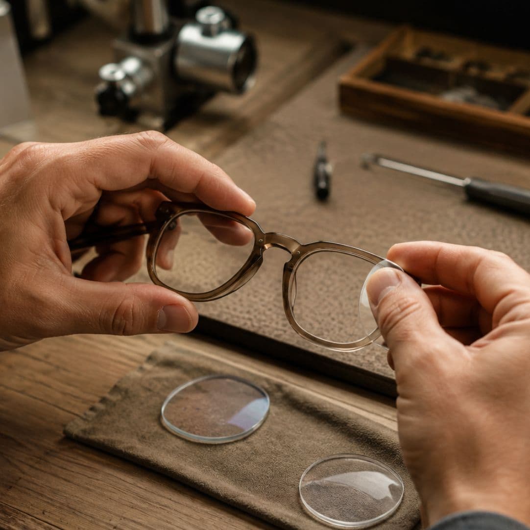 Atelier de montage des verres chez La Maison Optical